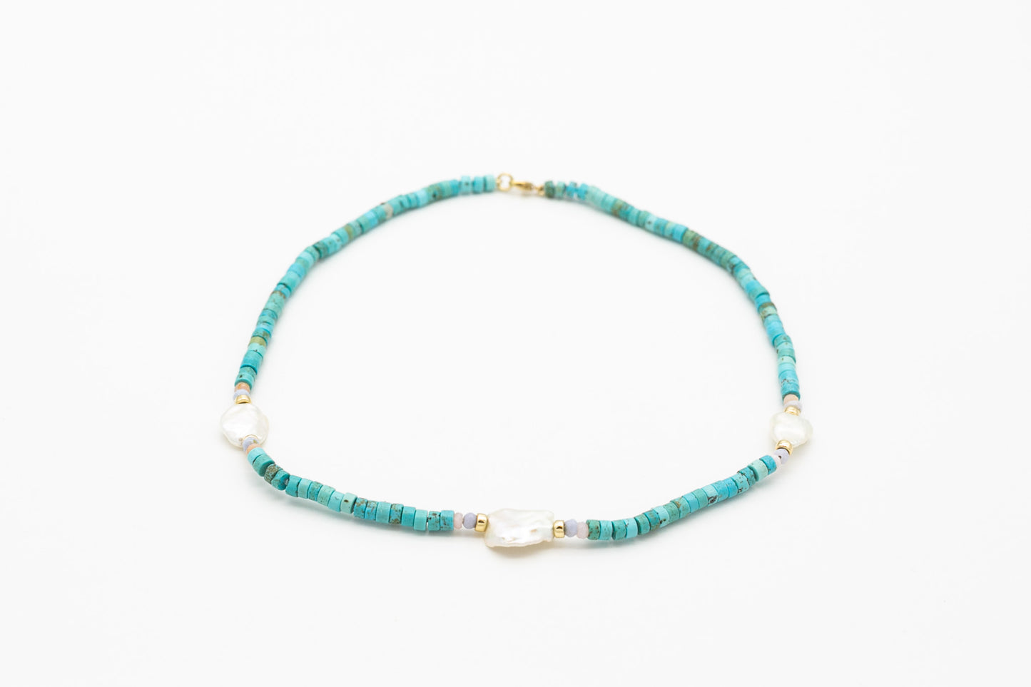 Oceana III Turquoise Keshi Necklace