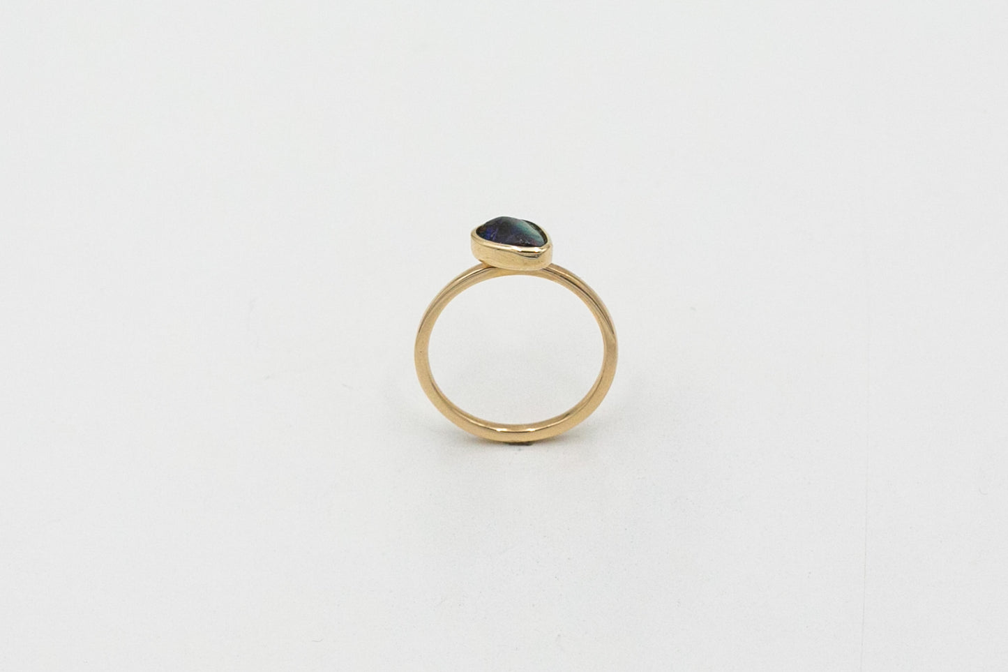 Black Opal Free Form Ring