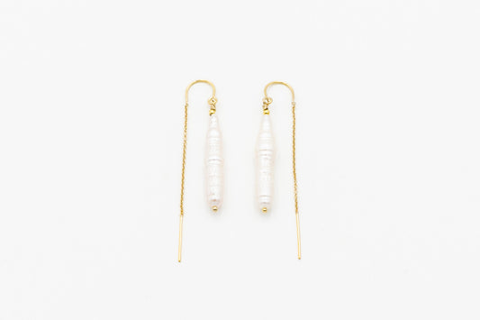 Biwa Pearl Drop Earrings