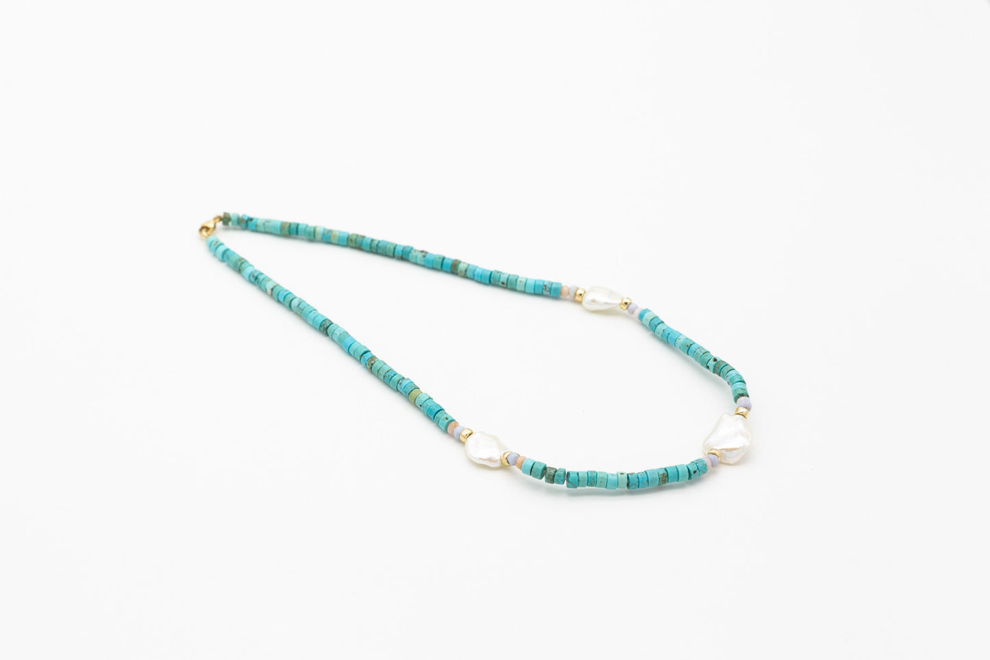 Oceana III Turquoise Keshi Necklace