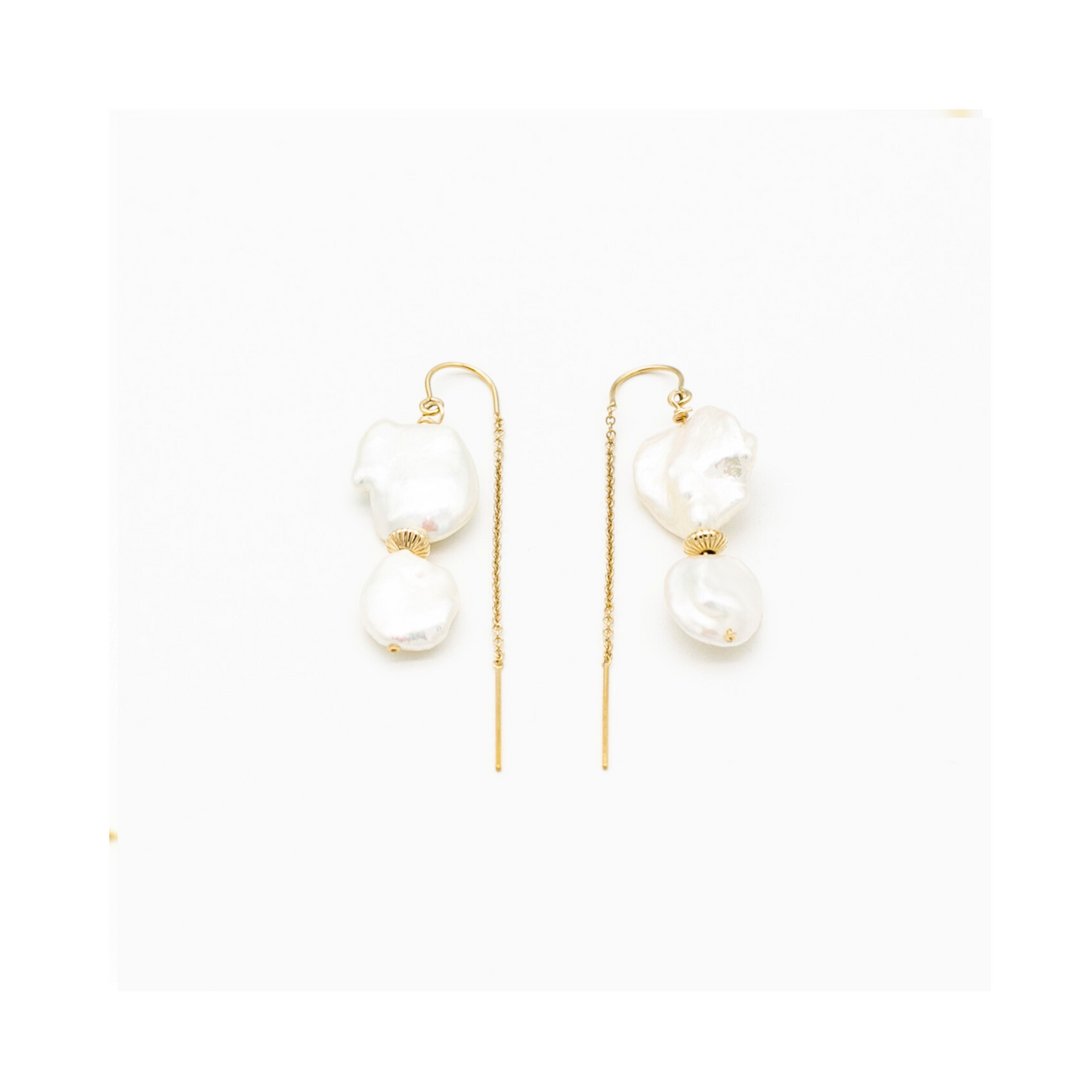 Keshi Pearl Drop Earrings Handcrafted Pania Fine Jewellery 