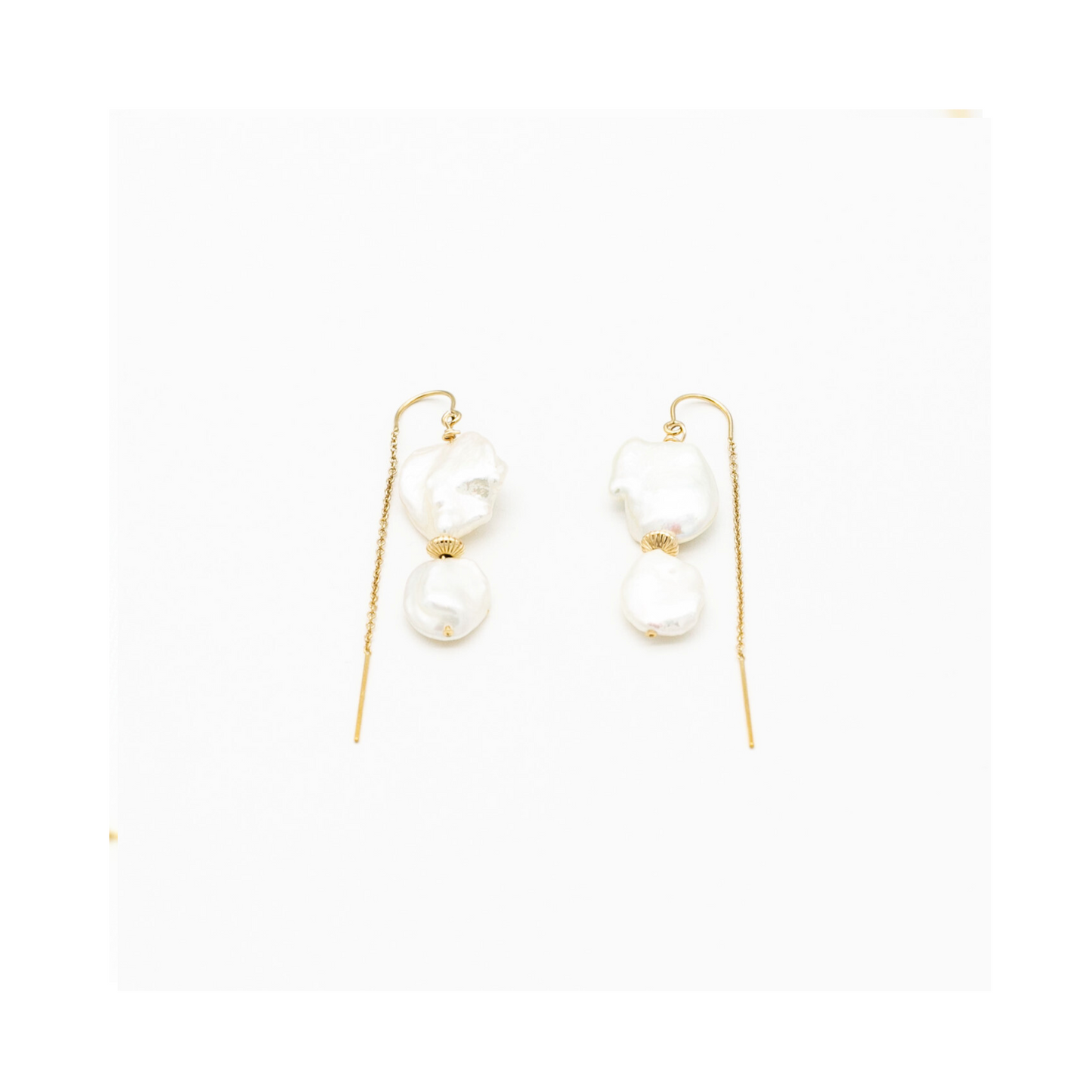 Keshi Pearl Drop Earrings Handcrafted Pania Fine Jewellery 