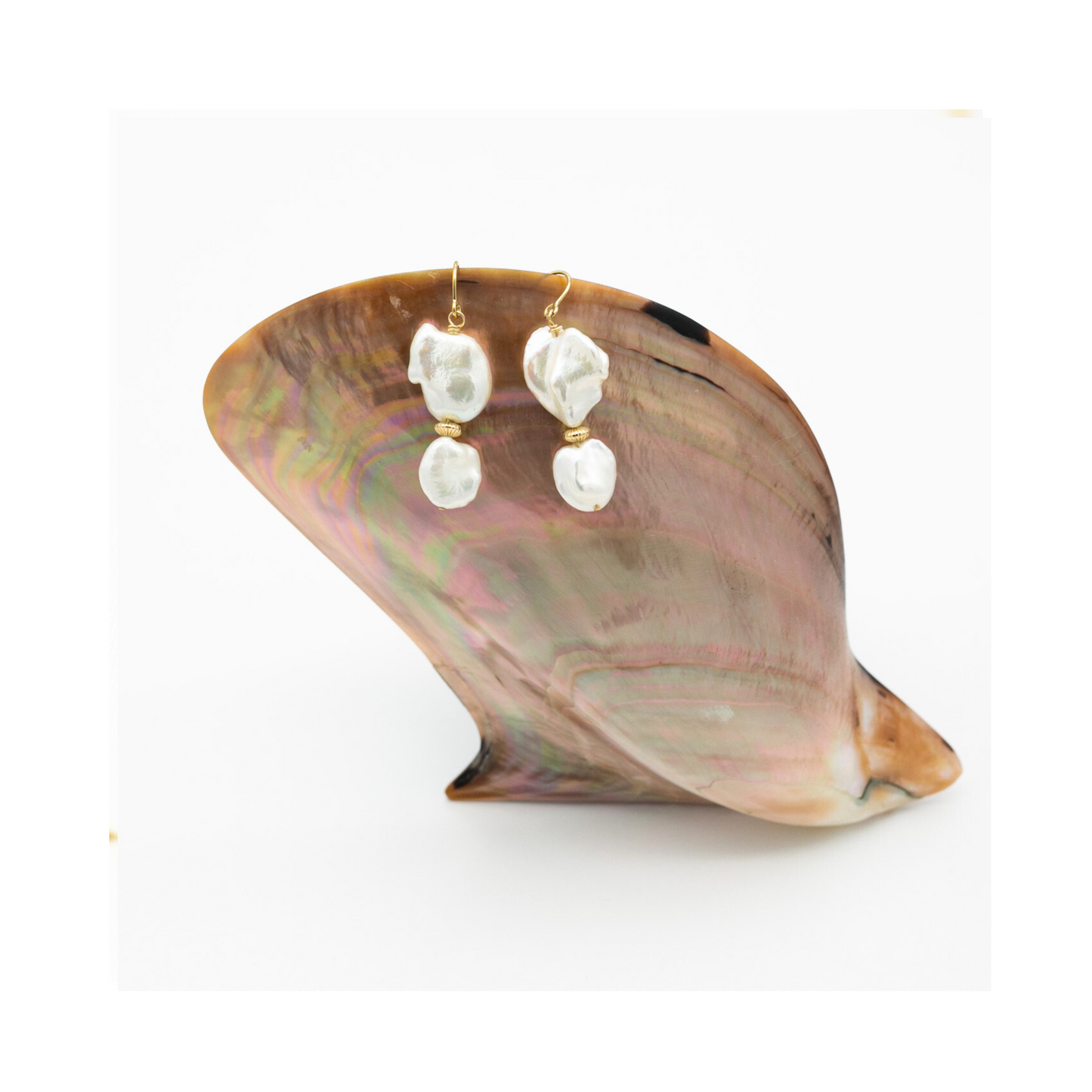 Keshi Pearl Drop Earrings Handcrafted Pania Fine Jewellery 