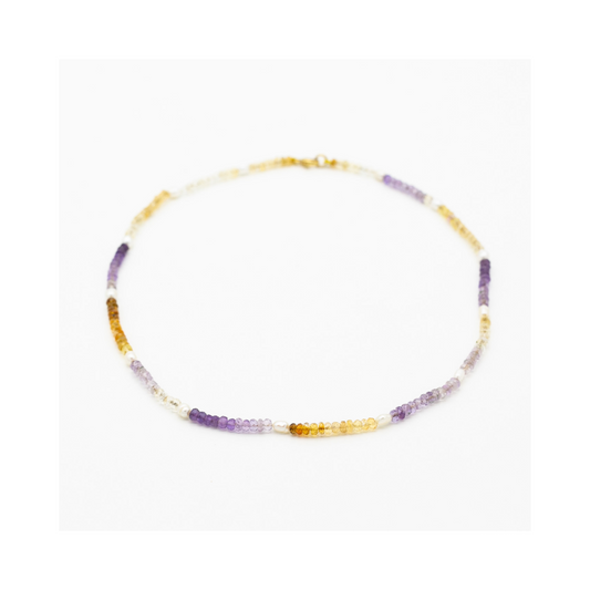 Amethyst, Citrine and Pearl Necklace