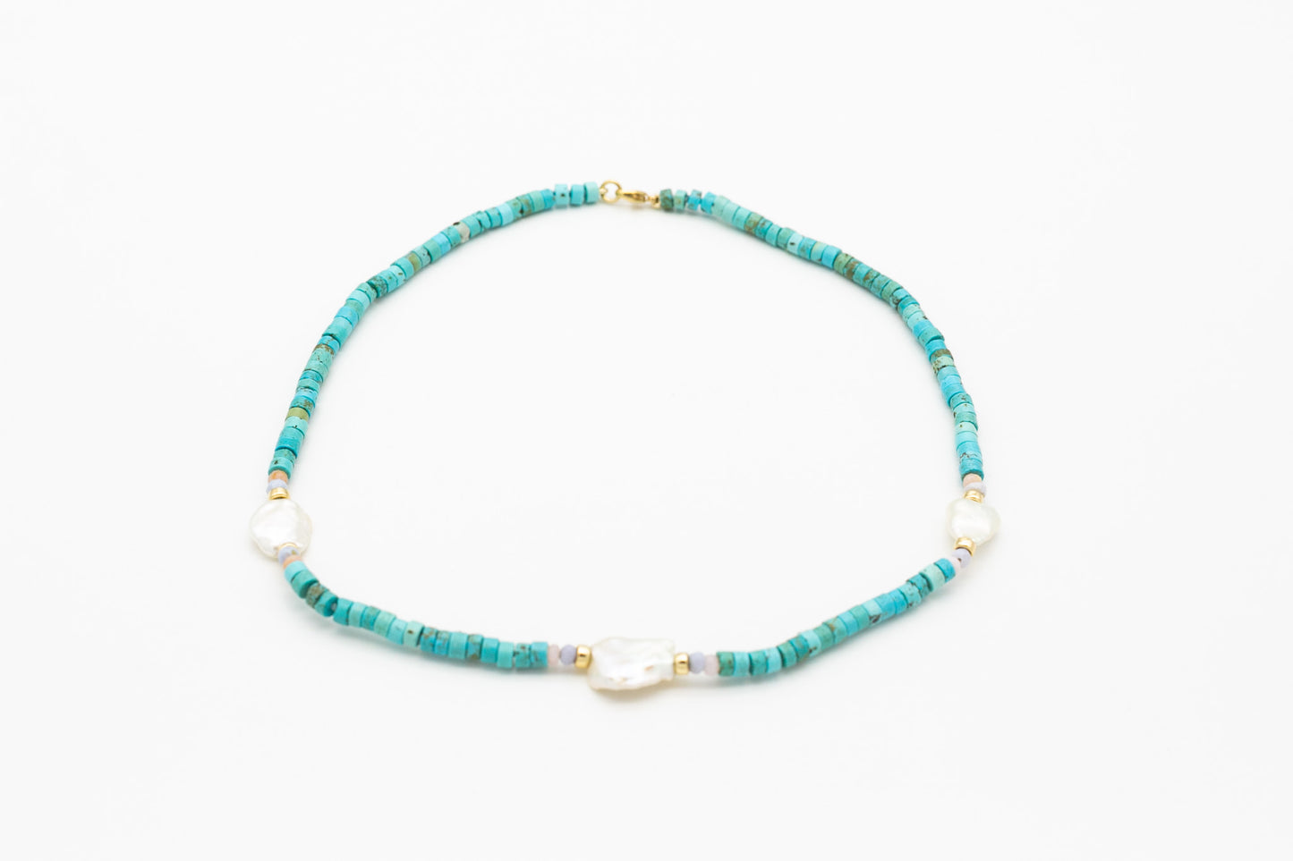 Oceana III Turquoise Keshi Necklace